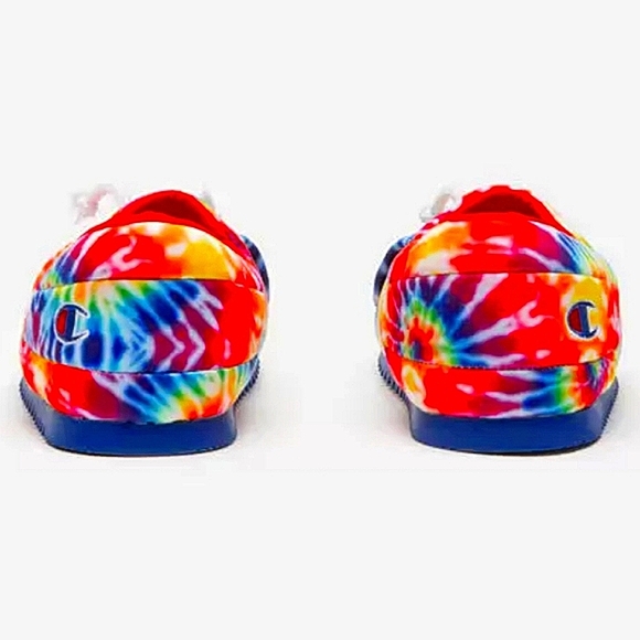 Champion Tie Dye Rainbow Hoodie Slippers Size 7 - Picture 4 of 5